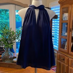 Beautiful deep navy Banana Republic halter top, Size XL